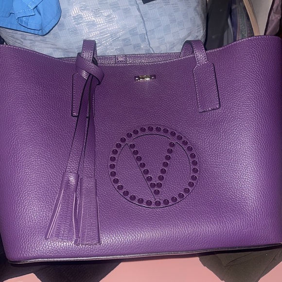 AUTHENTIC 100💯VALENTINO PURPLE TOTE 👜 - Picture 6 of 7